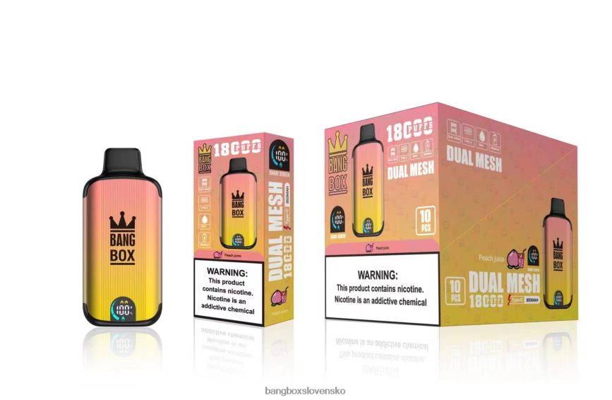 Bang Box Slovensko - Bang Box 18 000 ťahov F0440691 broskyňová šťava
