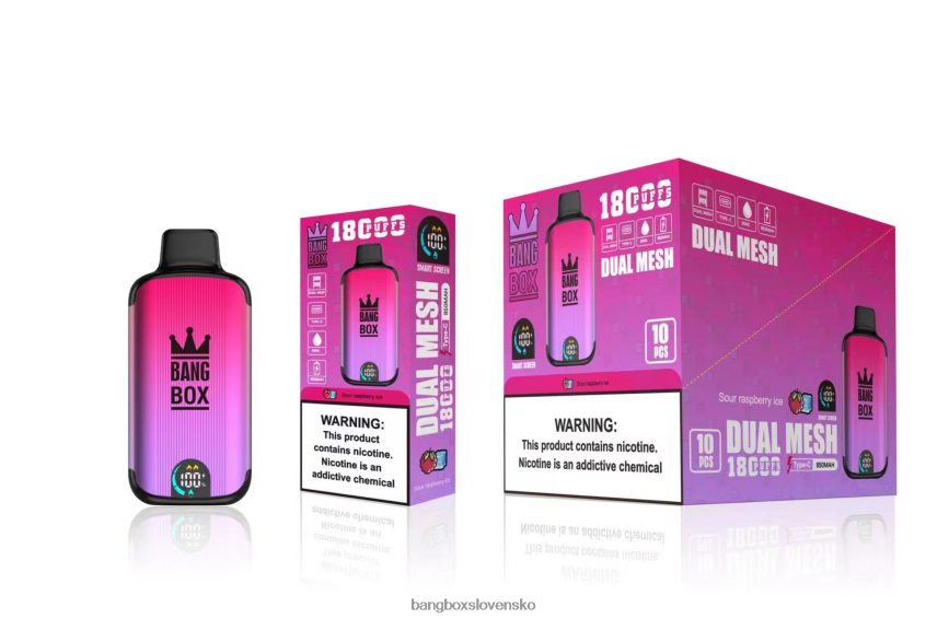 Bang Box Vape Cena - Bang Box 18 000 ťahov F0440698 kyslý malinový ľad