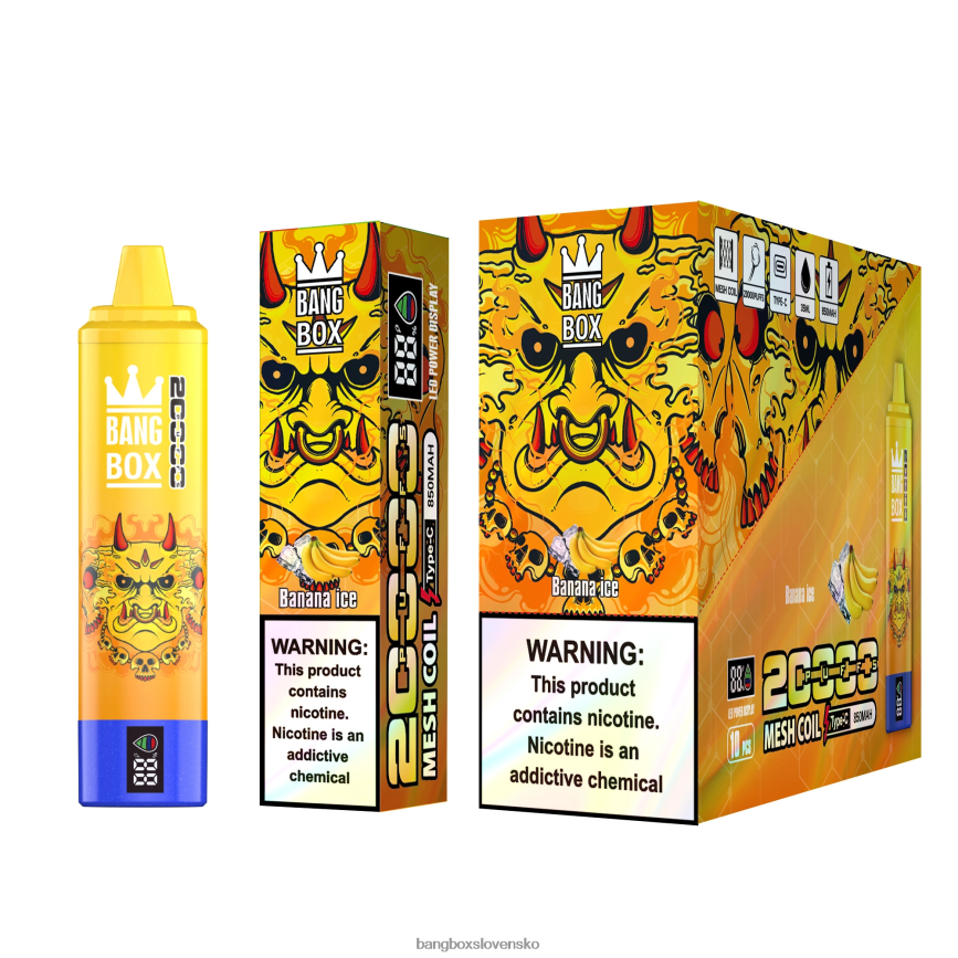Bang Box Vape - Bang Box Inteligentná obrazovka s 20 000 ťahmi F0440657 banánový ľad