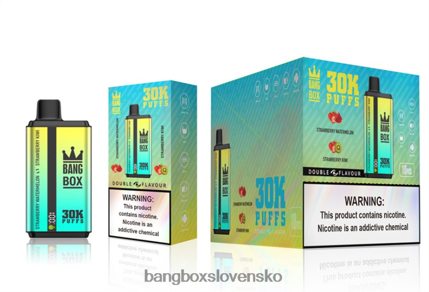 Bang Box Cena - Bang Box 30 000 ťahov s dvoma príchuťami F0440664 jahodový melón & jahodové kiwi