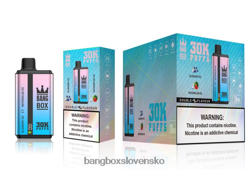 Bang Box Cena - Bang Box 30 000 ťahov s dvoma príchuťami F0440669 čučoriedkový ľad a vodový melónový ľad