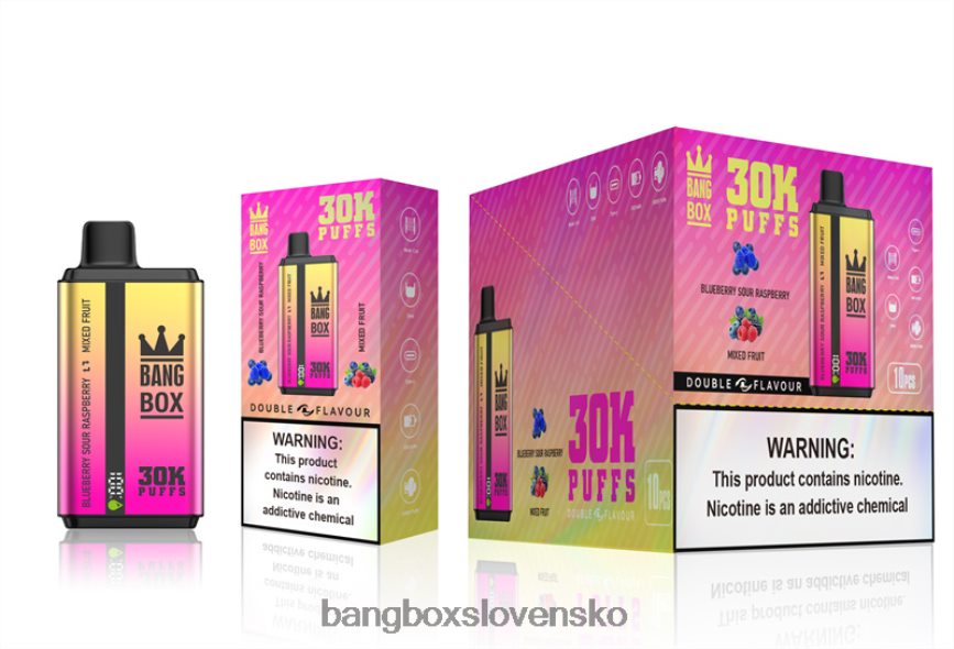 Bang Box Slovensko - Bang Box 30 000 ťahov s dvoma príchuťami F0440666 čučoriedka kyslá malina & mix ovocia