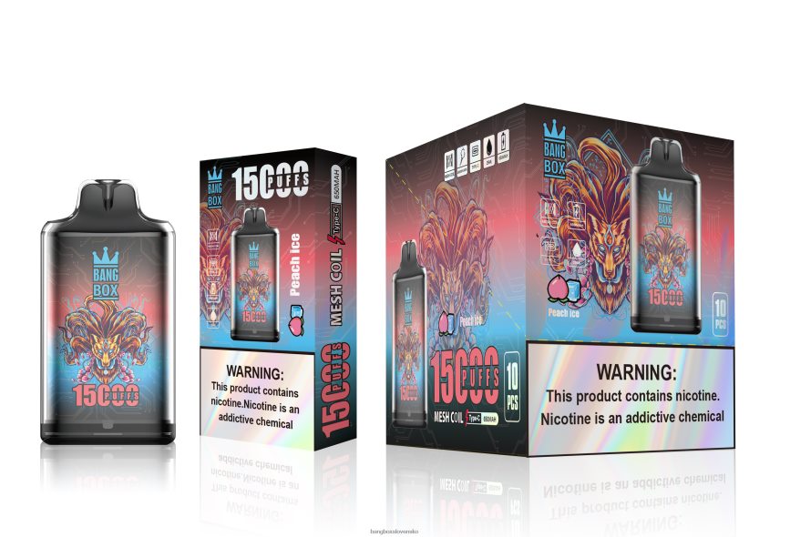 Bang Box Vape - Bang Box s1-15000 potiahnutí F04406102 broskyňový ľad