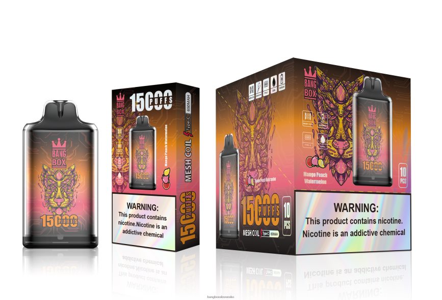 Bang Box Vape - Bang Box s1-15000 potiahnutí F04406107 mango broskyňa vodný melón