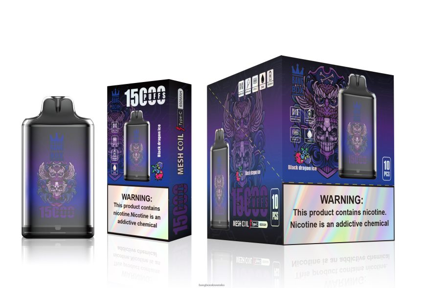 Bang Box Vape Price - Bang Box s1-15000 potiahnutí F04406110 čierny drak ľad