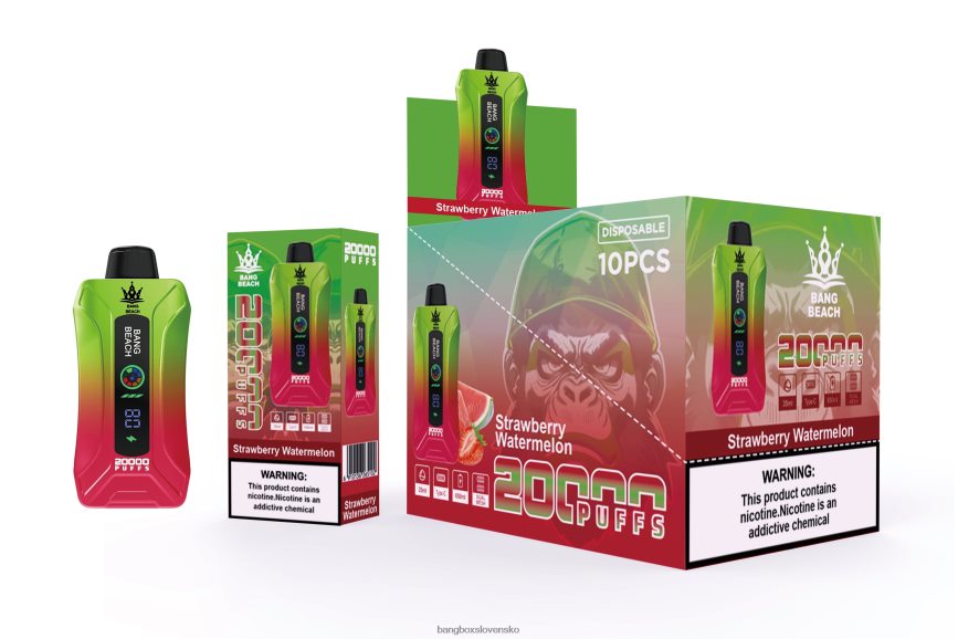 Bang Box Vape Cena - Bang Beach 20 000 potiahnutí inteligentnou obrazovkou F044063 jahodový melón