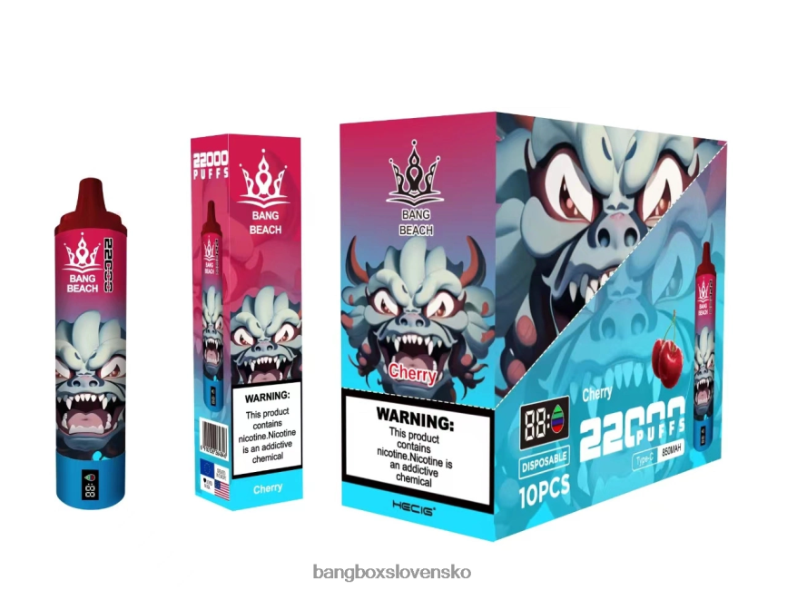 Bang Box Vape - Bang Beach Inteligentná obrazovka s 22 000 ťahmi F0440617 čerešňa