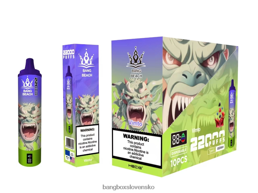 Bang Box Vape Cena - Bang Beach Inteligentná obrazovka s 22 000 ťahmi F0440618 vimto